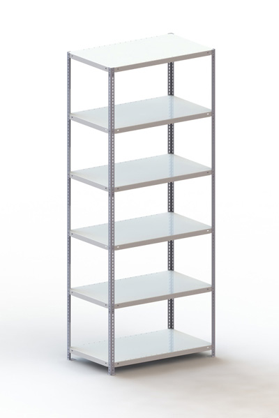 Fachbodenschraubregal, 2500 x 1000 x 600 mm (HxBxT), Grundregal
