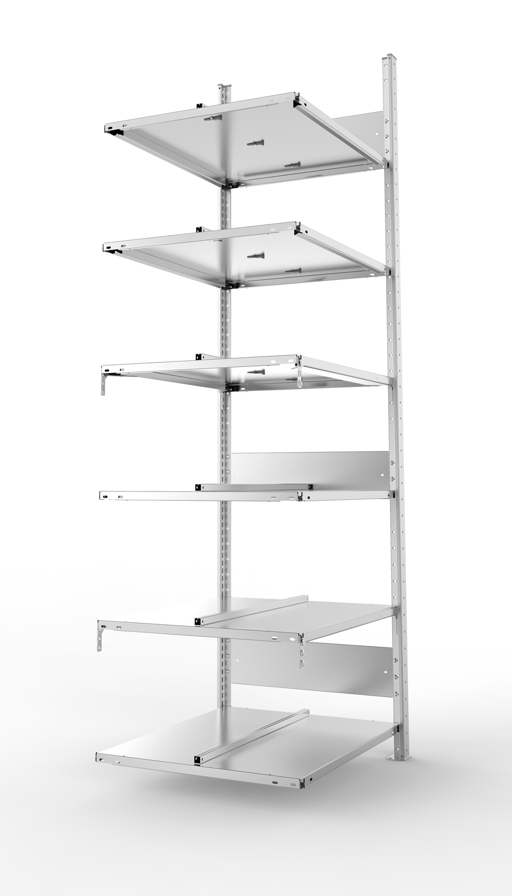 Büroregal, 2200 x 750 x 600 mm (HxBxT), Anbauregal