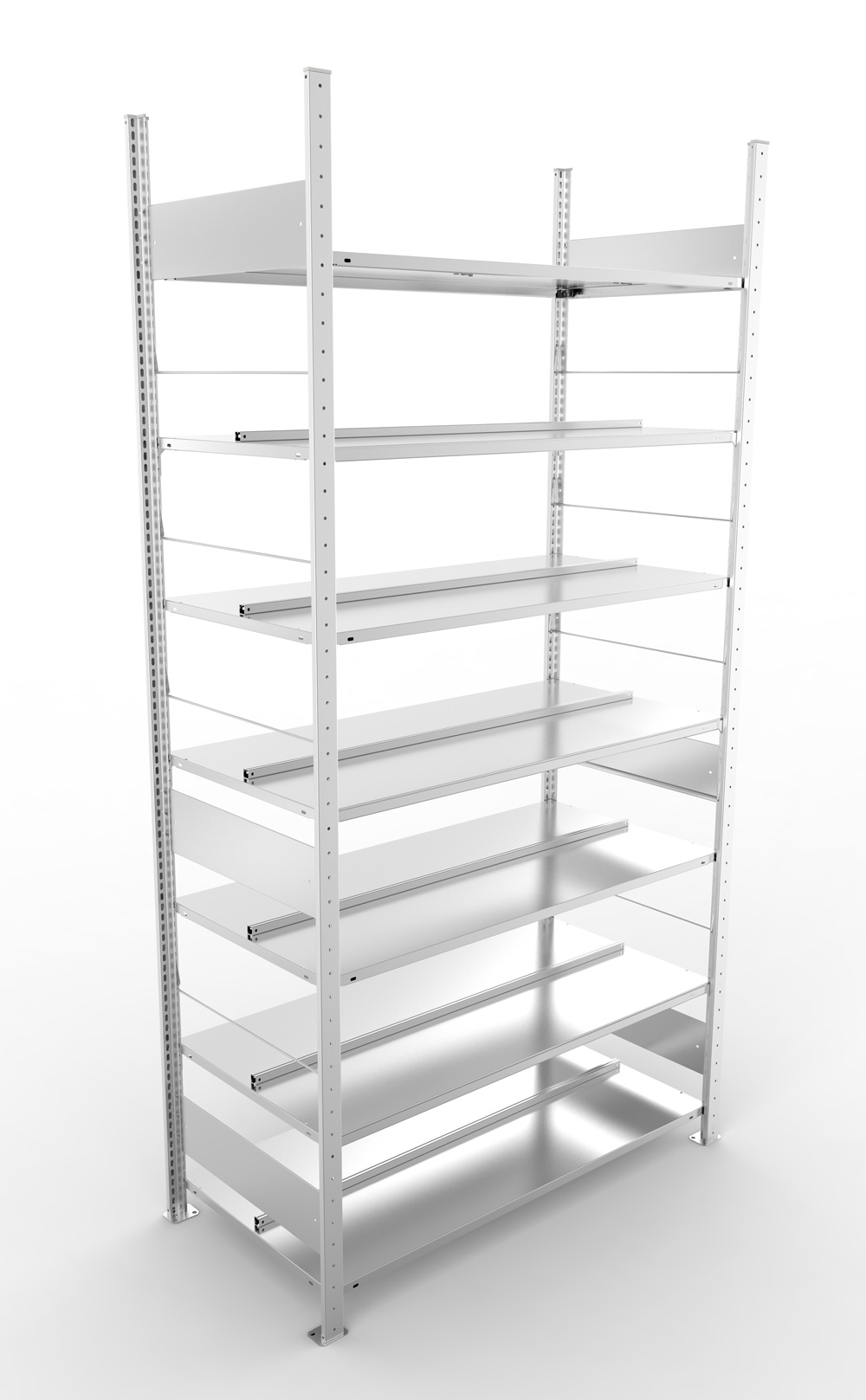 Büroregal, 2500 x 1250 x 600 mm (HxBxT), Grundregal