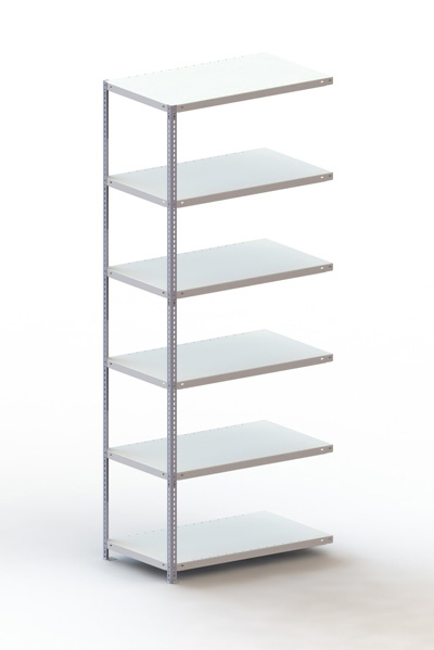 Fachbodenschraubregal, 2500 x 1000 x 600 mm (HxBxT), Anbauregal
