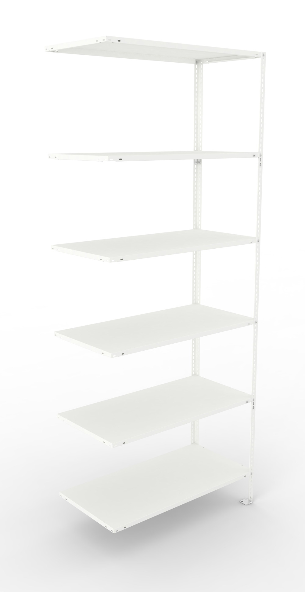 Fachbodenschraubregal, 2500 x 1000 x 500 mm (HxBxT), Anbauregal