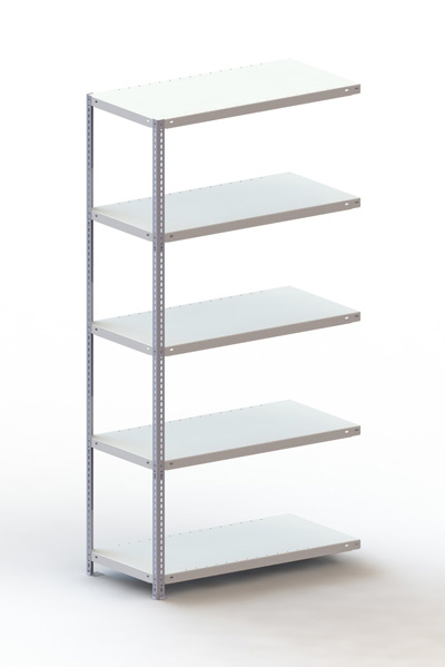 Fachbodenschraubregal, 2000 x 1000 x 500 mm (HxBxT), Anbauregal
