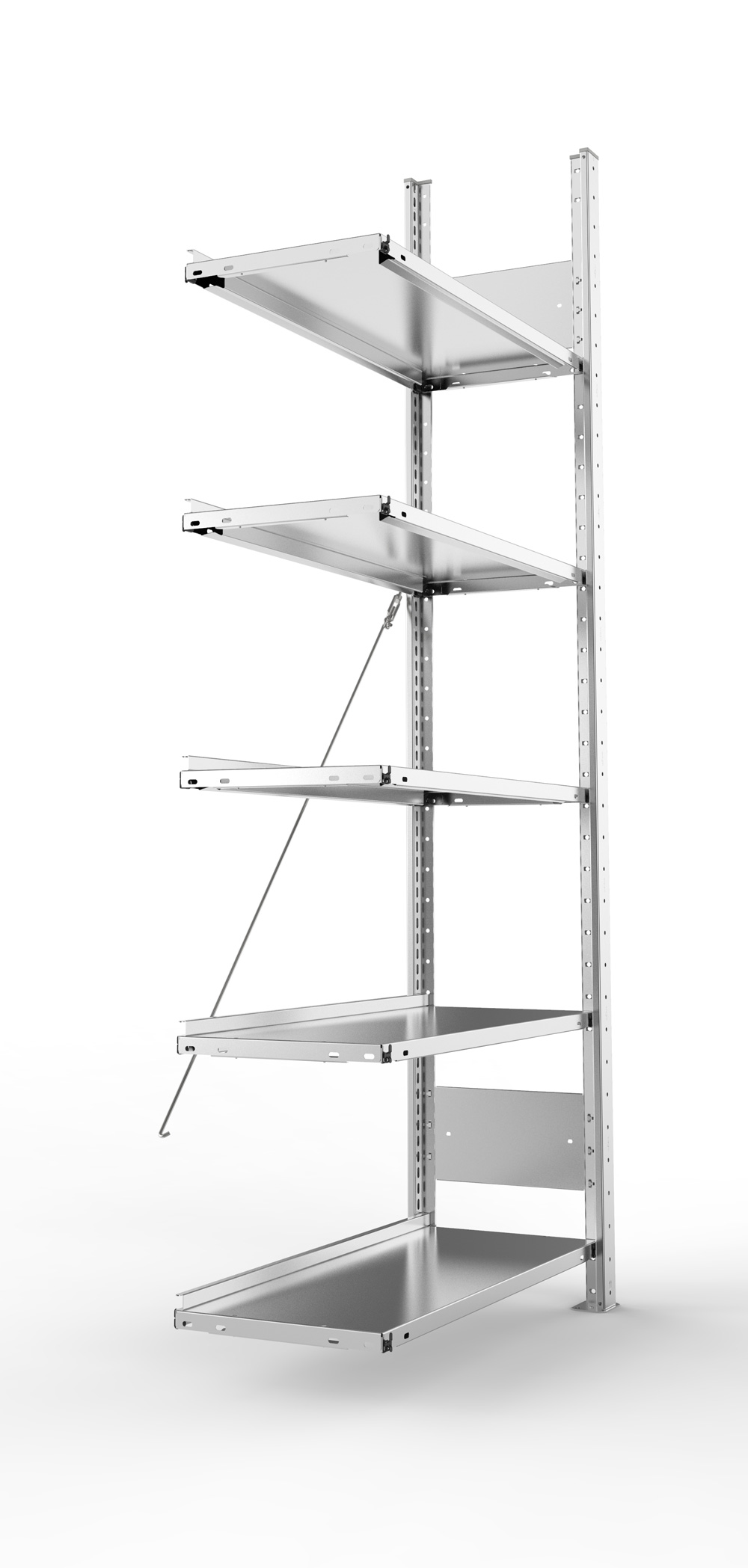 Büroregal, 1850 x 750 x 300 mm (HxBxT), Anbauregal