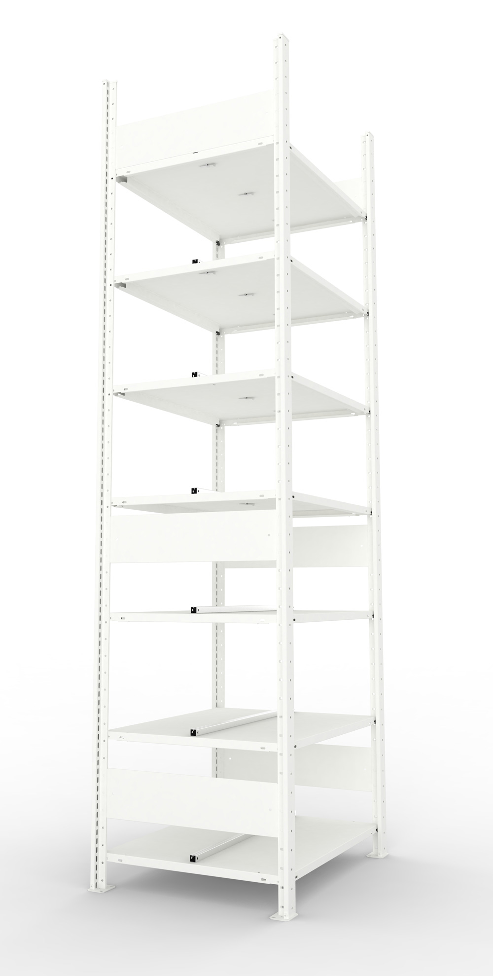 Büroregal, 2500 x 750 x 600 mm (HxBxT), Grundregal