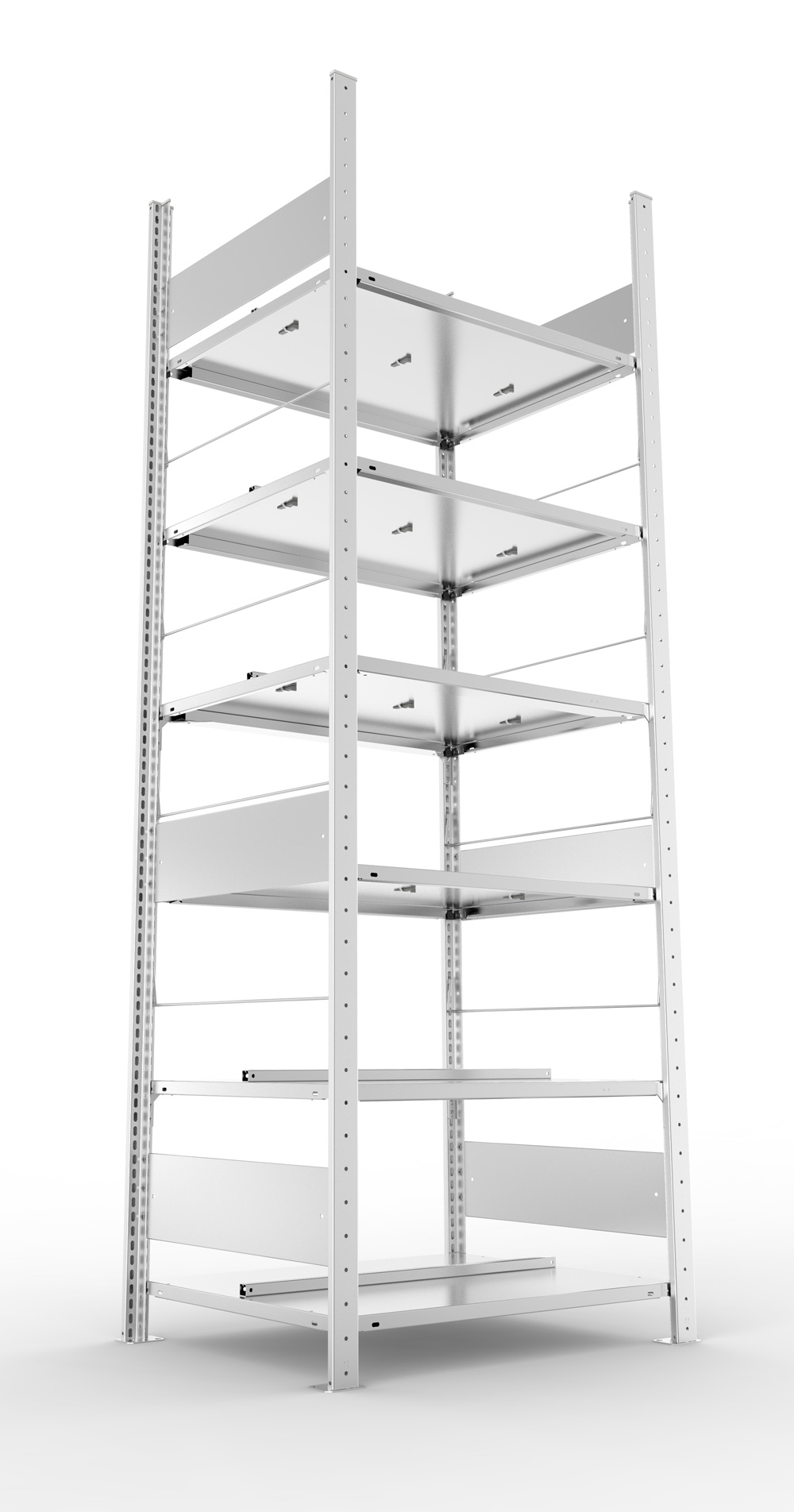 Büroregal, 2200 x 750 x 600 mm (HxBxT), Grundregal