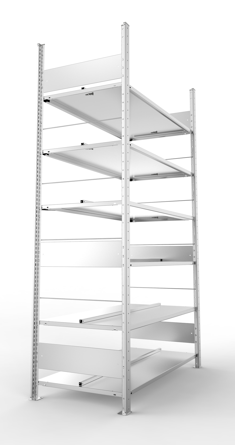 Büroregal, 2200 x 1250 x 600 mm (HxBxT), Grundregal