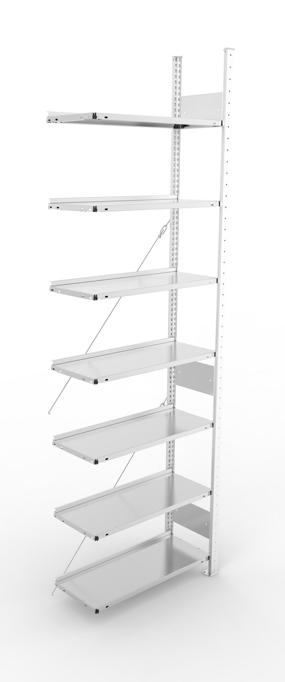 Büroregal, 2500 x 750 x 300 mm (HxBxT), Anbauregal