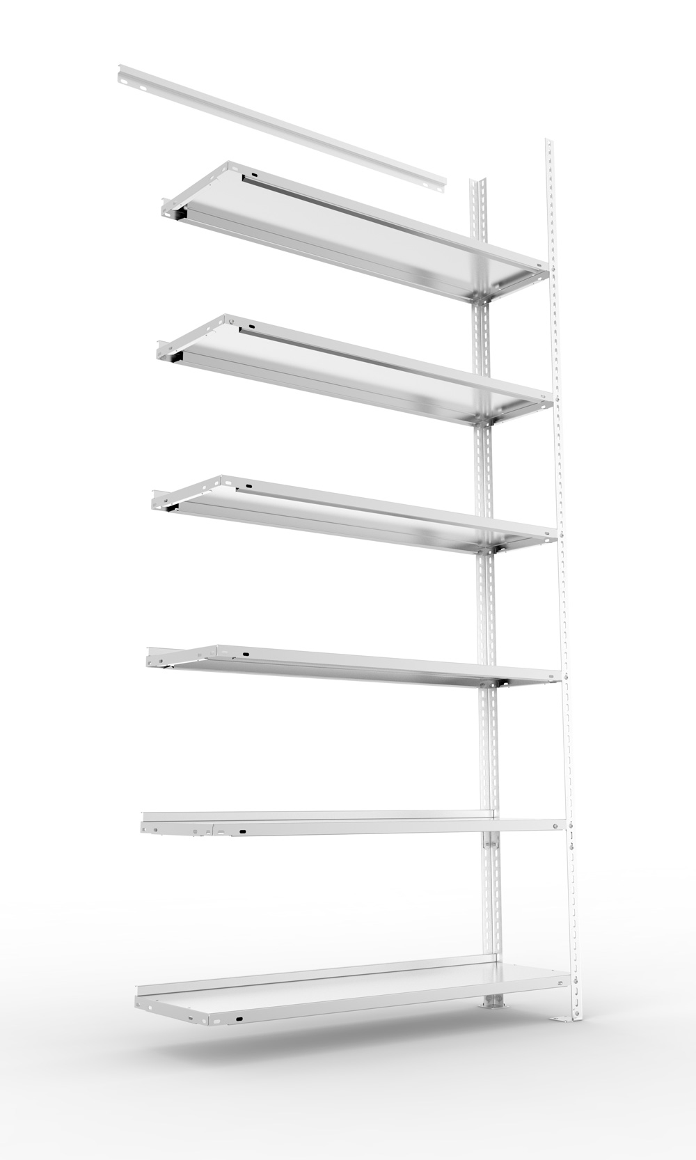 Büroschraubregal, 2200 x 1000 x 300 mm (HxBxT), Anbauregal