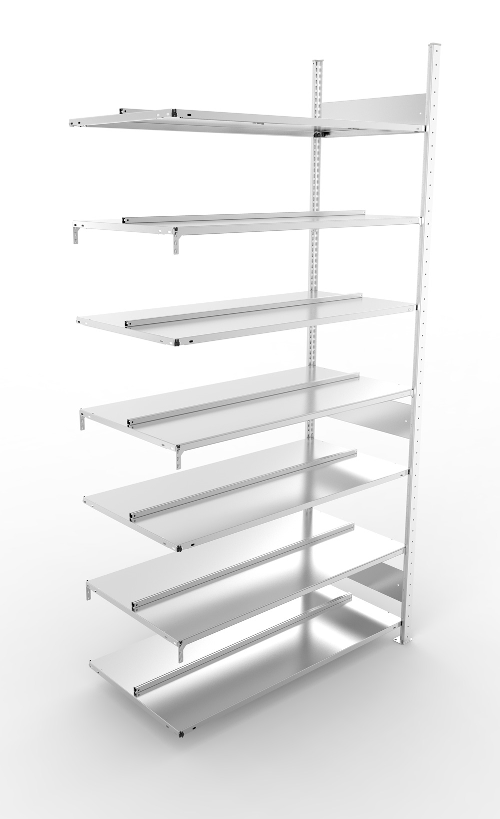 Büroregal, 2500 x 1250 x 600 mm (HxBxT), Anbauregal