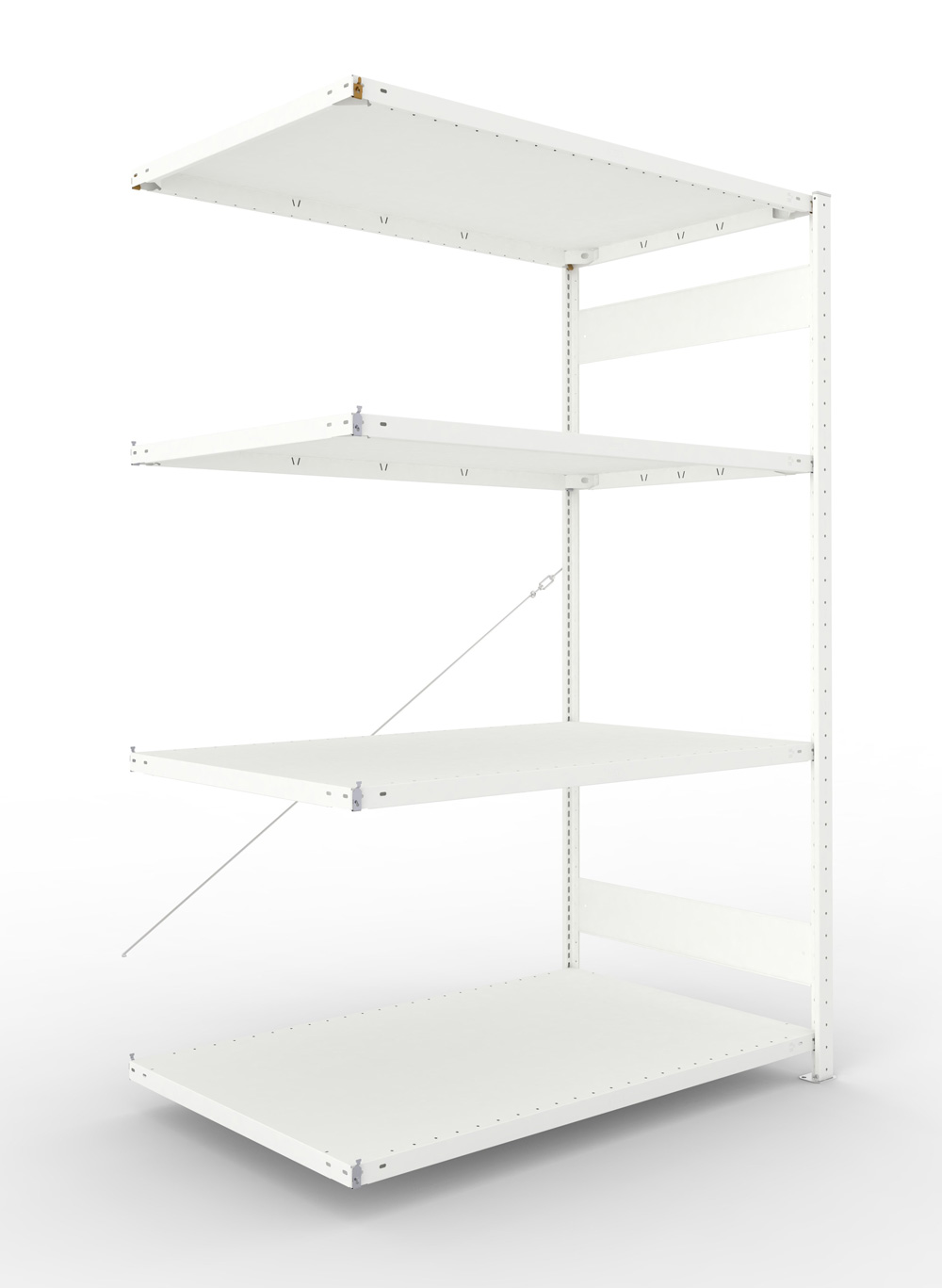 Fachbodenregal, 2000 x 1300 x 800 mm (HxBxT), Anbauregal