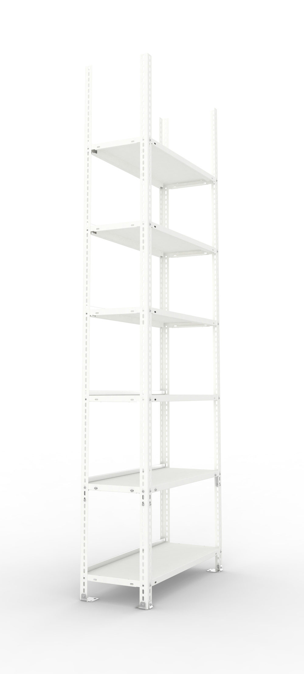 Büroschraubregal 2200 x 750 x 300 mm (HxBxT), Grundregal