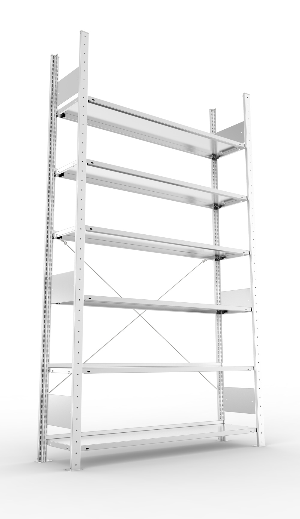 Büroregal, 2200 x 1250 x 300 mm (HxBxT), Grundregal