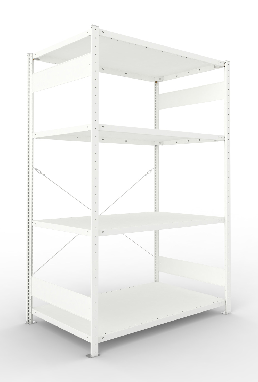 Fachbodenregal, 2000 x 1300 x 800 mm (HxBxT), Grundregal