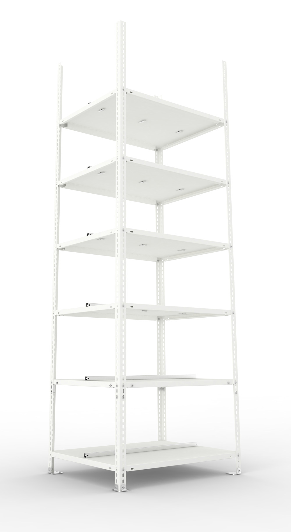 Büroschraubregal 2200 x 750 x 600 mm (HxBxT), Grundregal