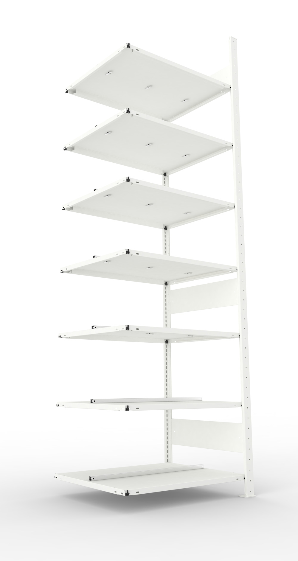 Büroregal, 2500 x 750 x 600 mm (HxBxT), Anbauregal