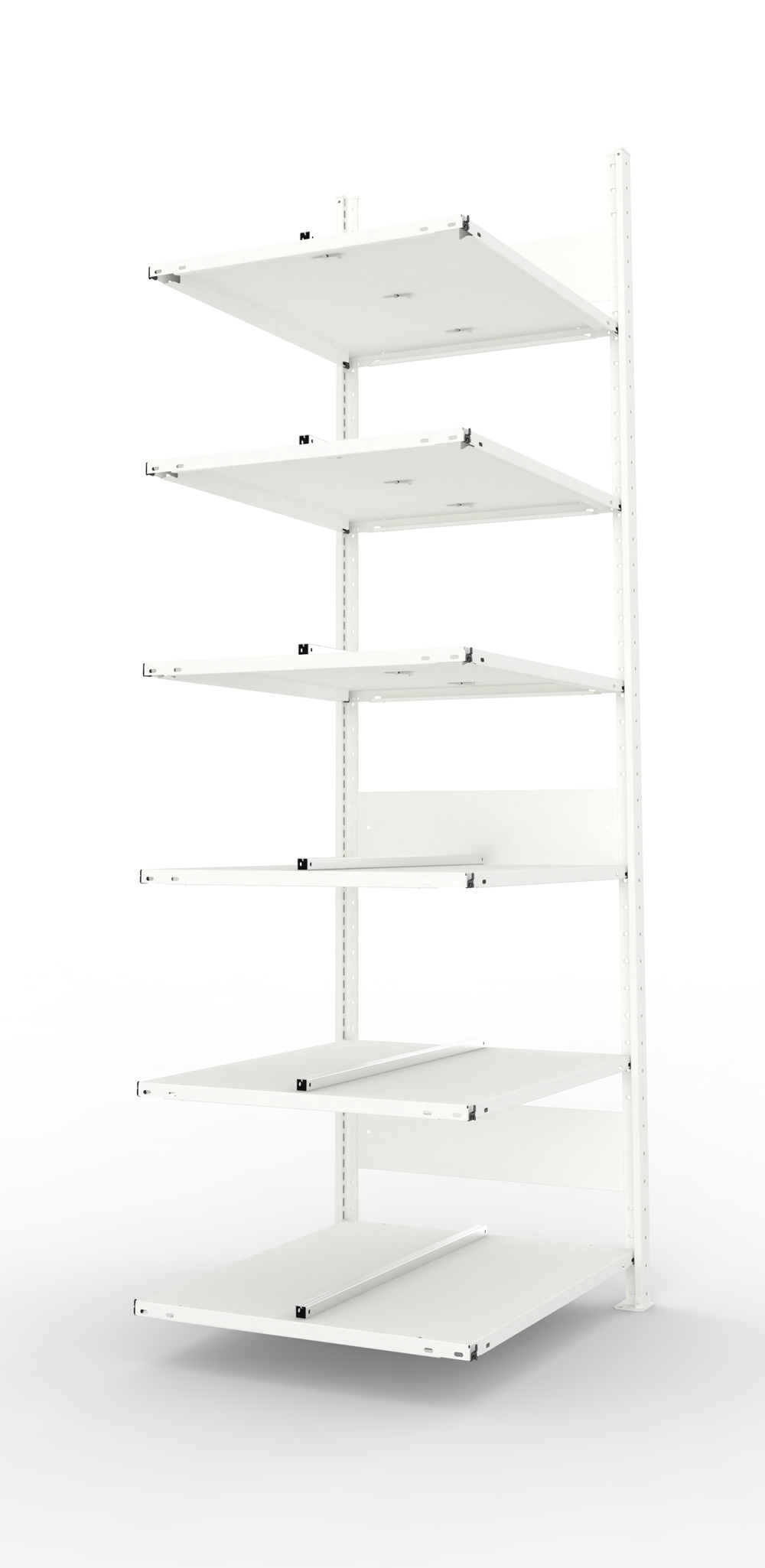 Büroregal, 2200 x 750 x 600 mm (HxBxT), Anbauregal