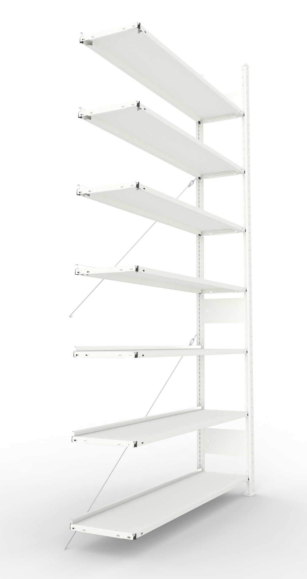 Büroregal, 2500 x 1250 x 300 mm (HxBxT), Anbauregal