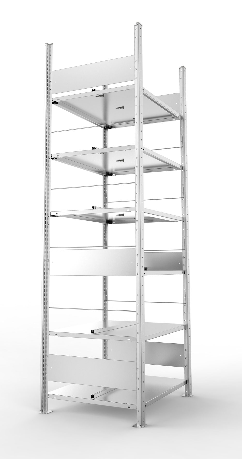 Büroregal, 2200 x 750 x 600 mm (HxBxT), Grundregal