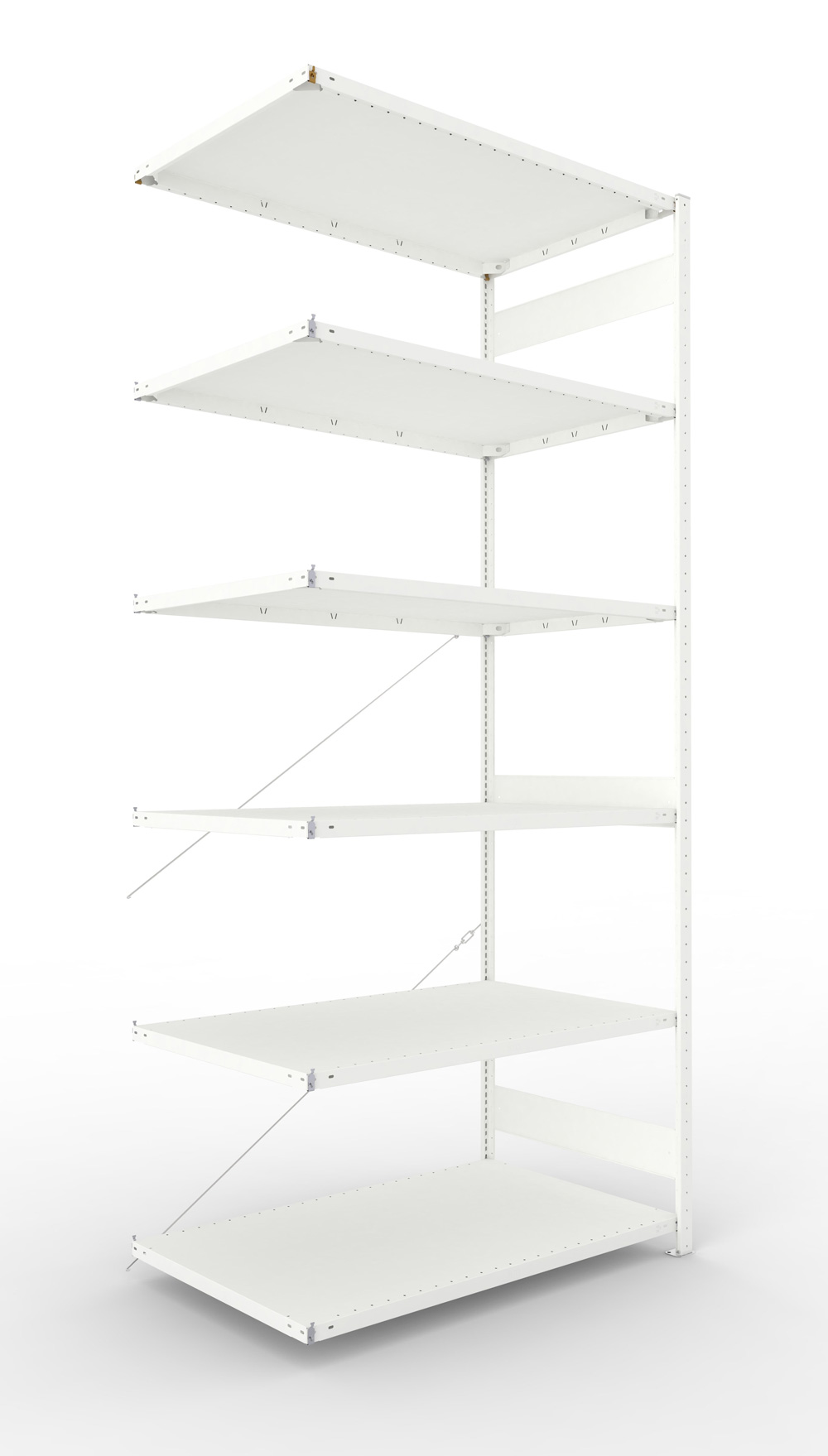 Fachbodenregal, 3000 x 1300 x 800 mm (HxBxT), Anbauregal