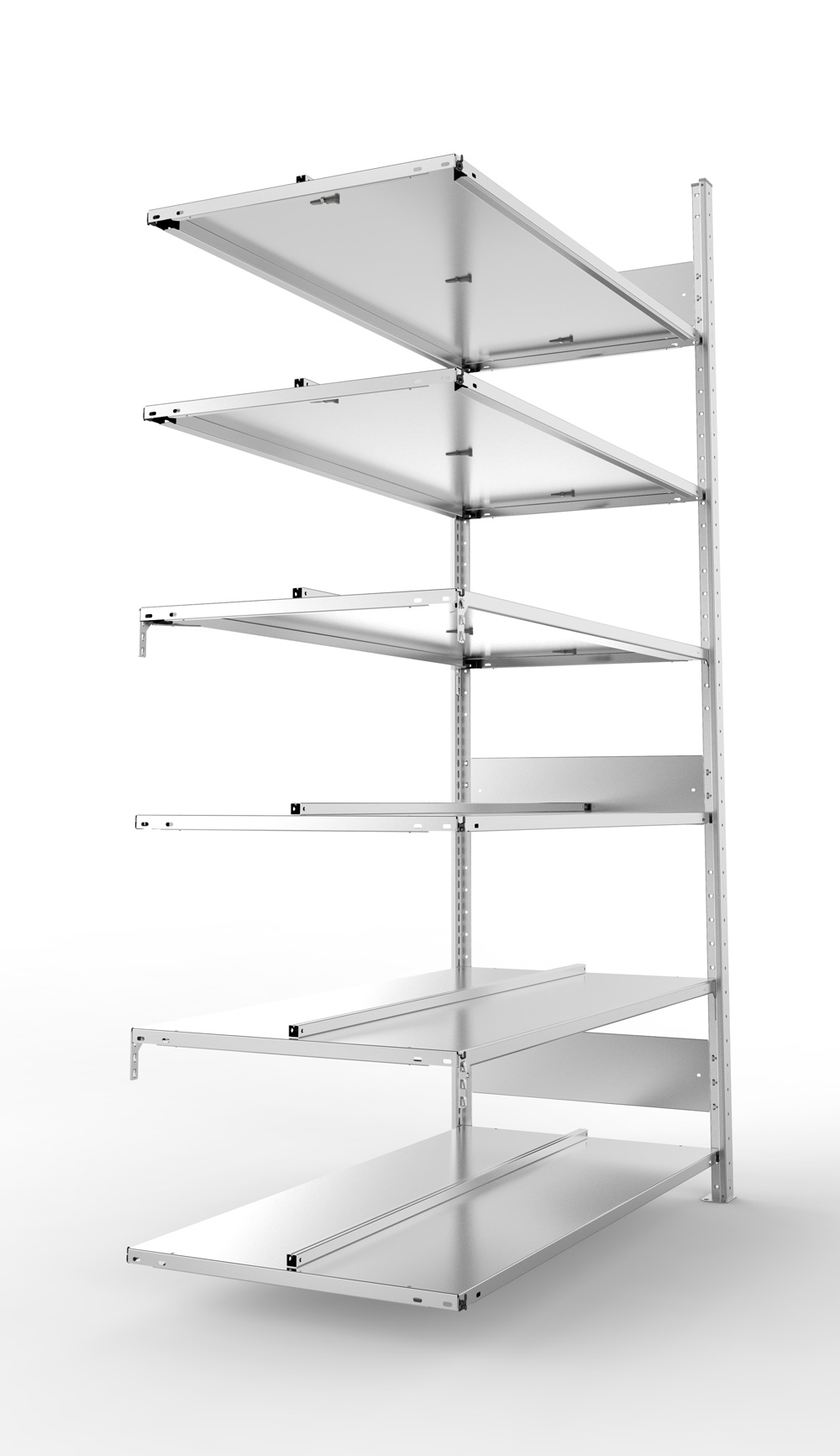Büroregal, 2200 x 1250 x 600 mm (HxBxT), Anbauregal