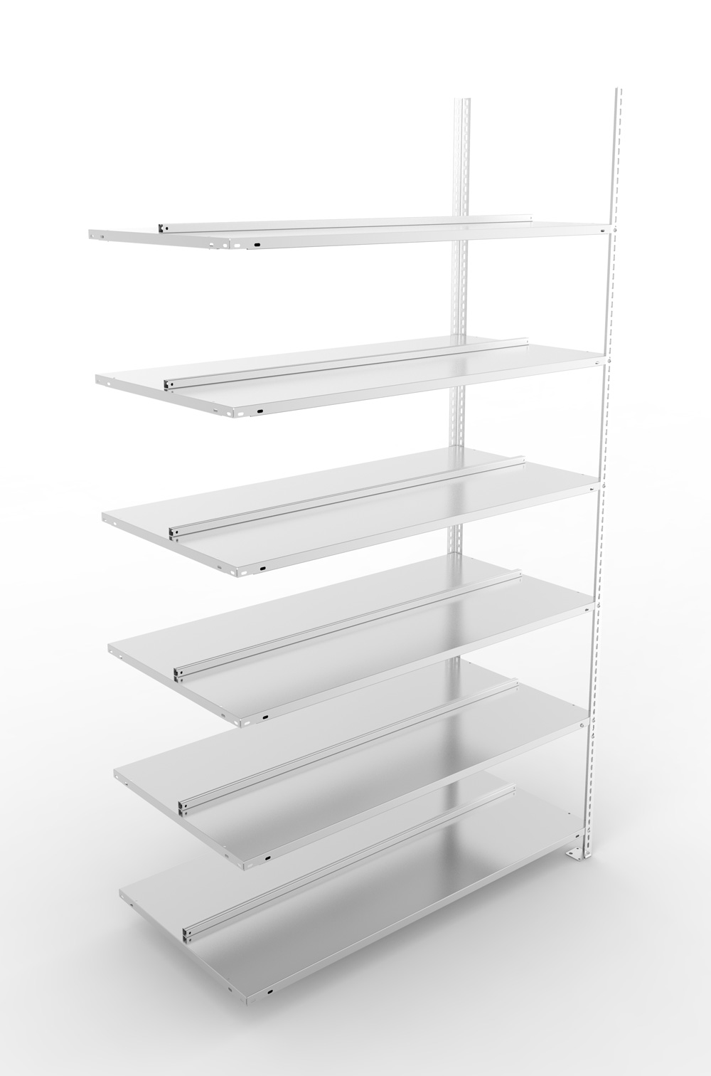 Büroschraubregal, 2200 x 1250 x 600 mm (HxBxT), Anbauregal