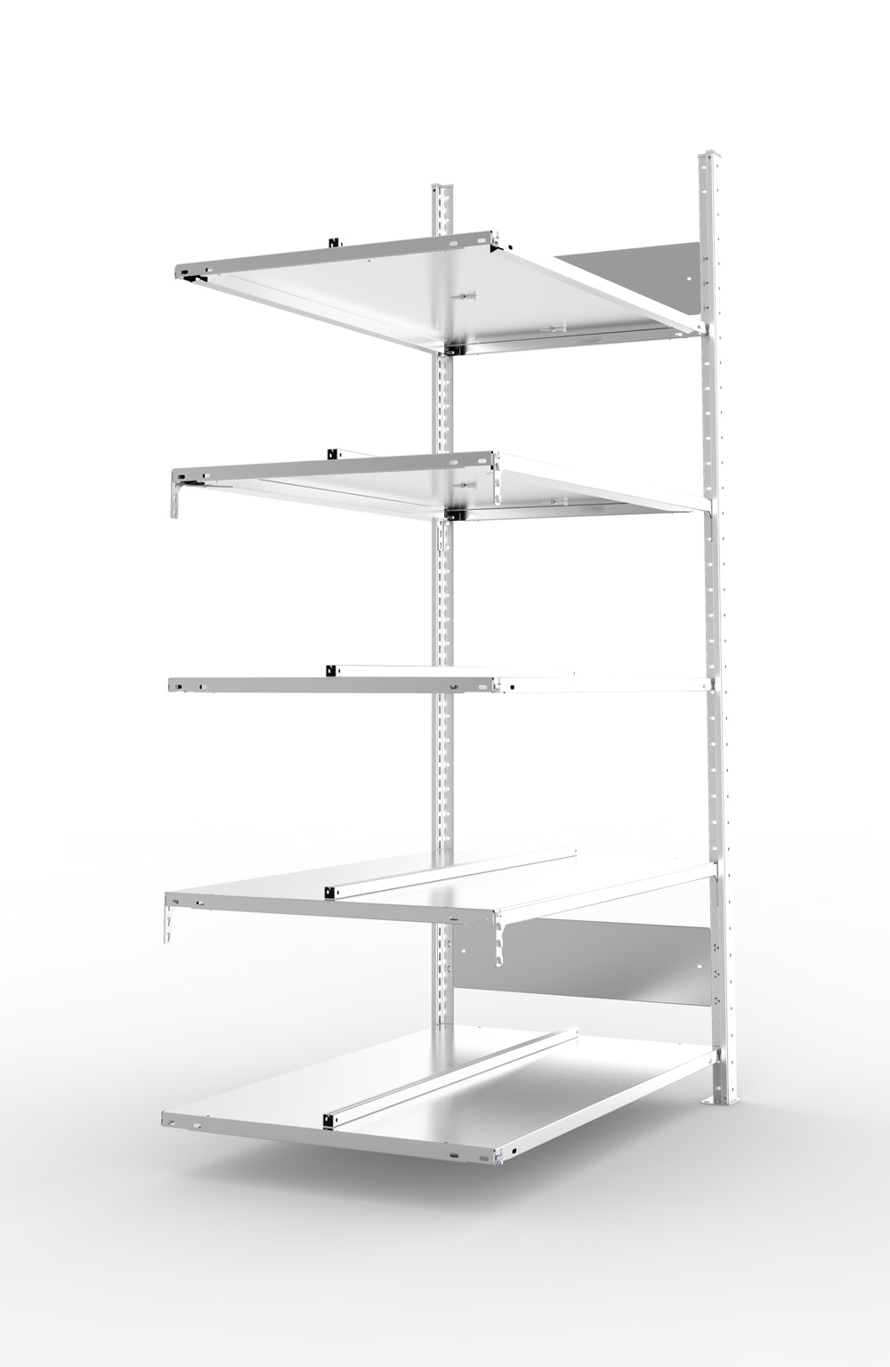 Büroregal, 1850 x 1000 x 600 mm (HxBxT), Anbauregal