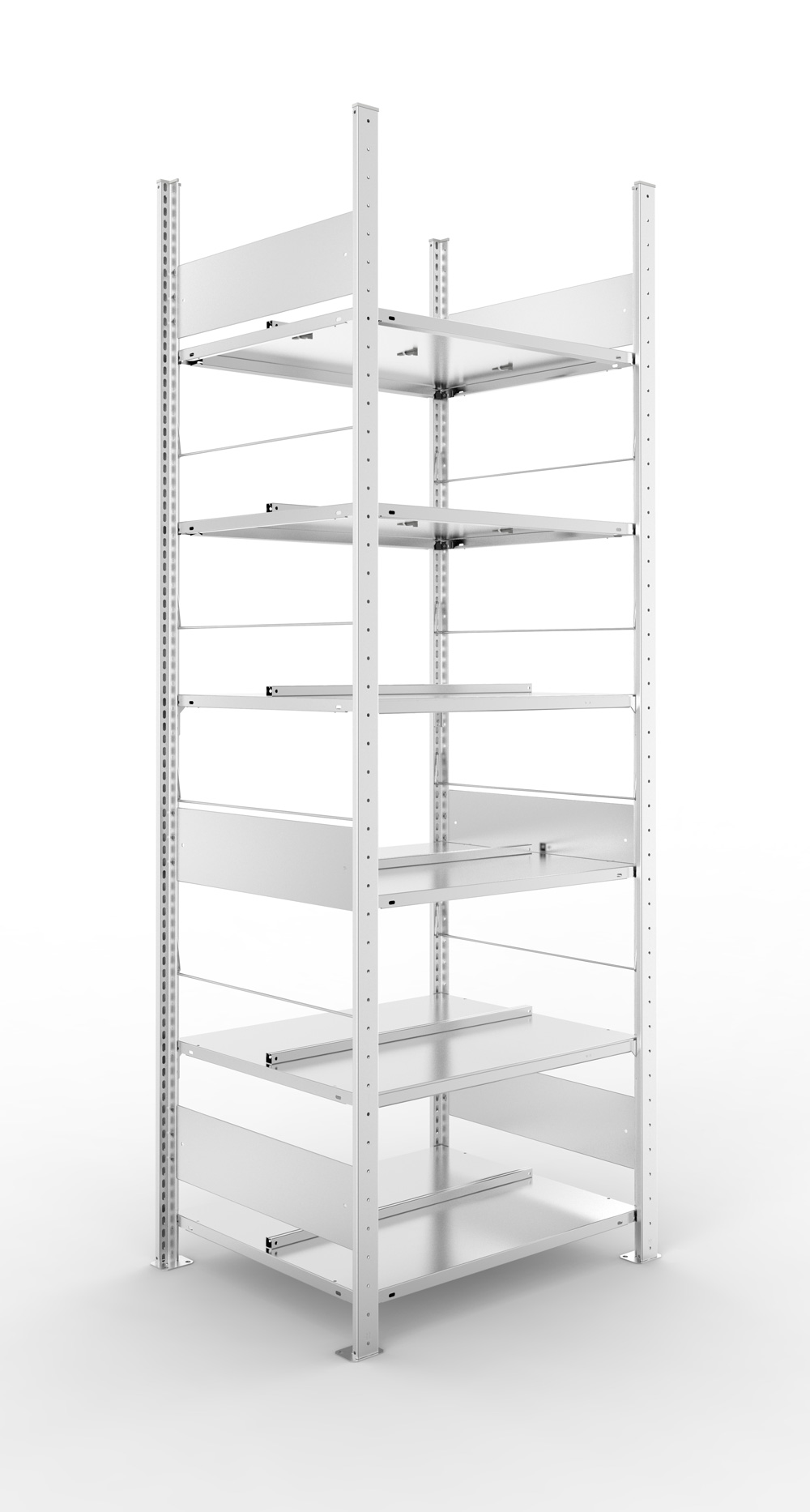 Büroregal, 2200 x 750 x 600 mm (HxBxT), Grundregal