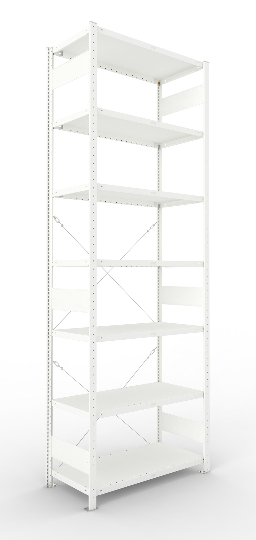 Fachbodenregal, 3000 x 1000 x 500 mm (HxBxT), Grundregal