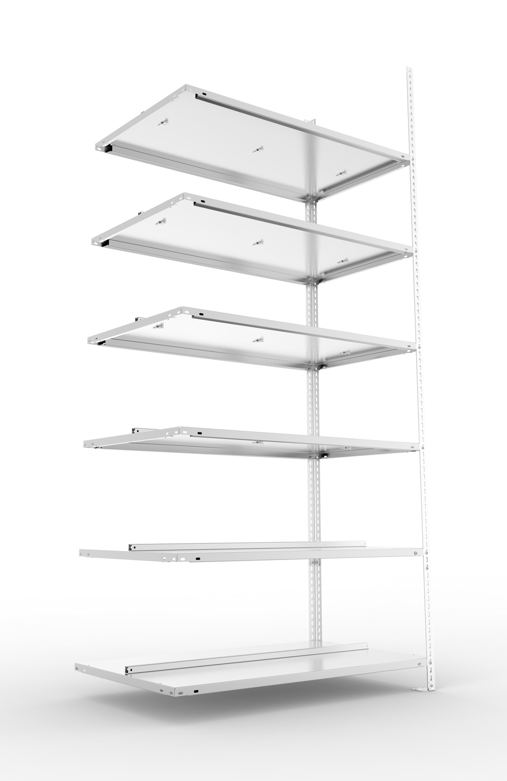 Büroschraubregal, 2200 x 1000 x 600 mm (HxBxT), Anbauregal
