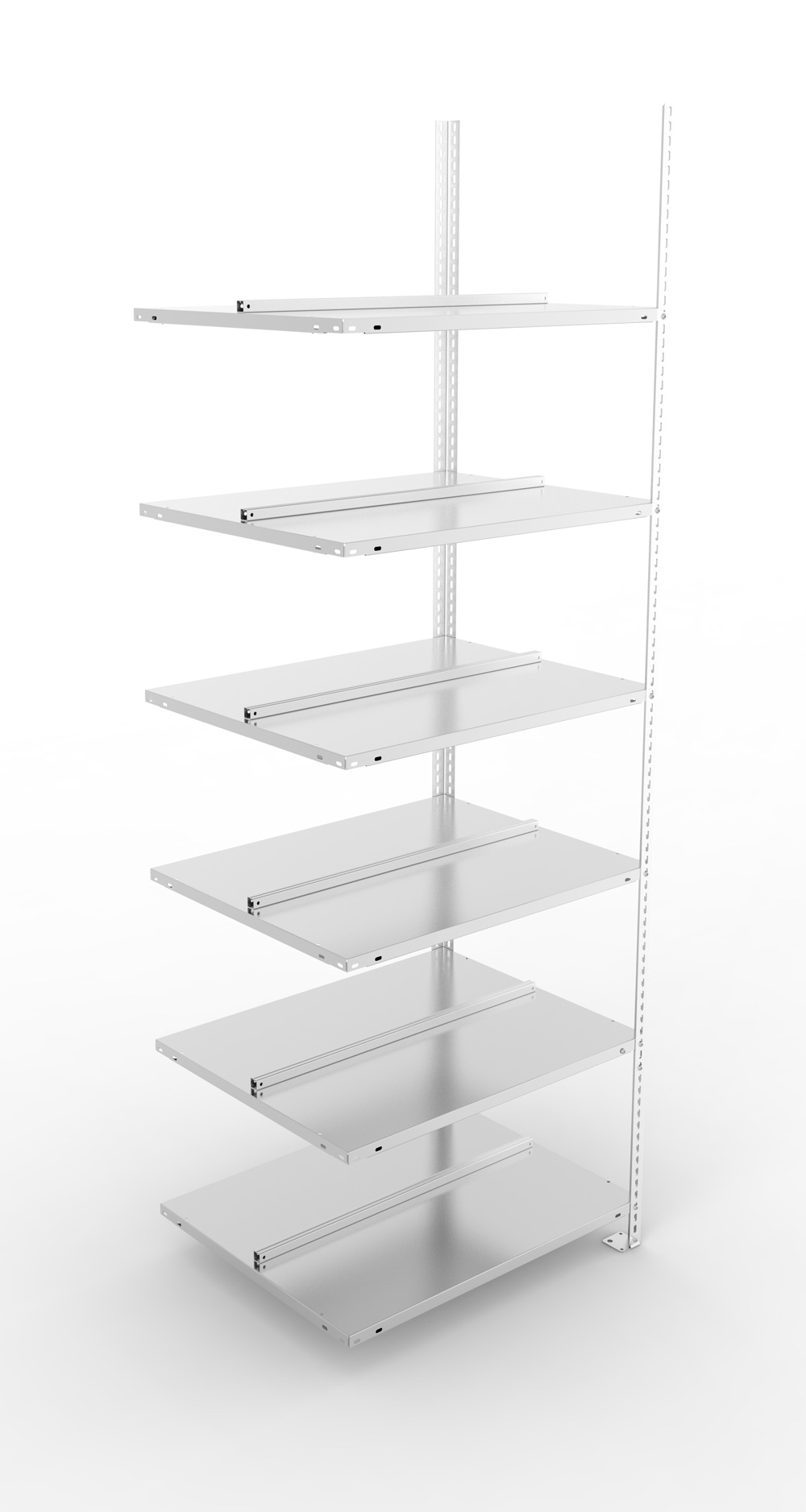Büroschraubregal, 2200 x 750 x 600 mm (HxBxT), Anbauregal