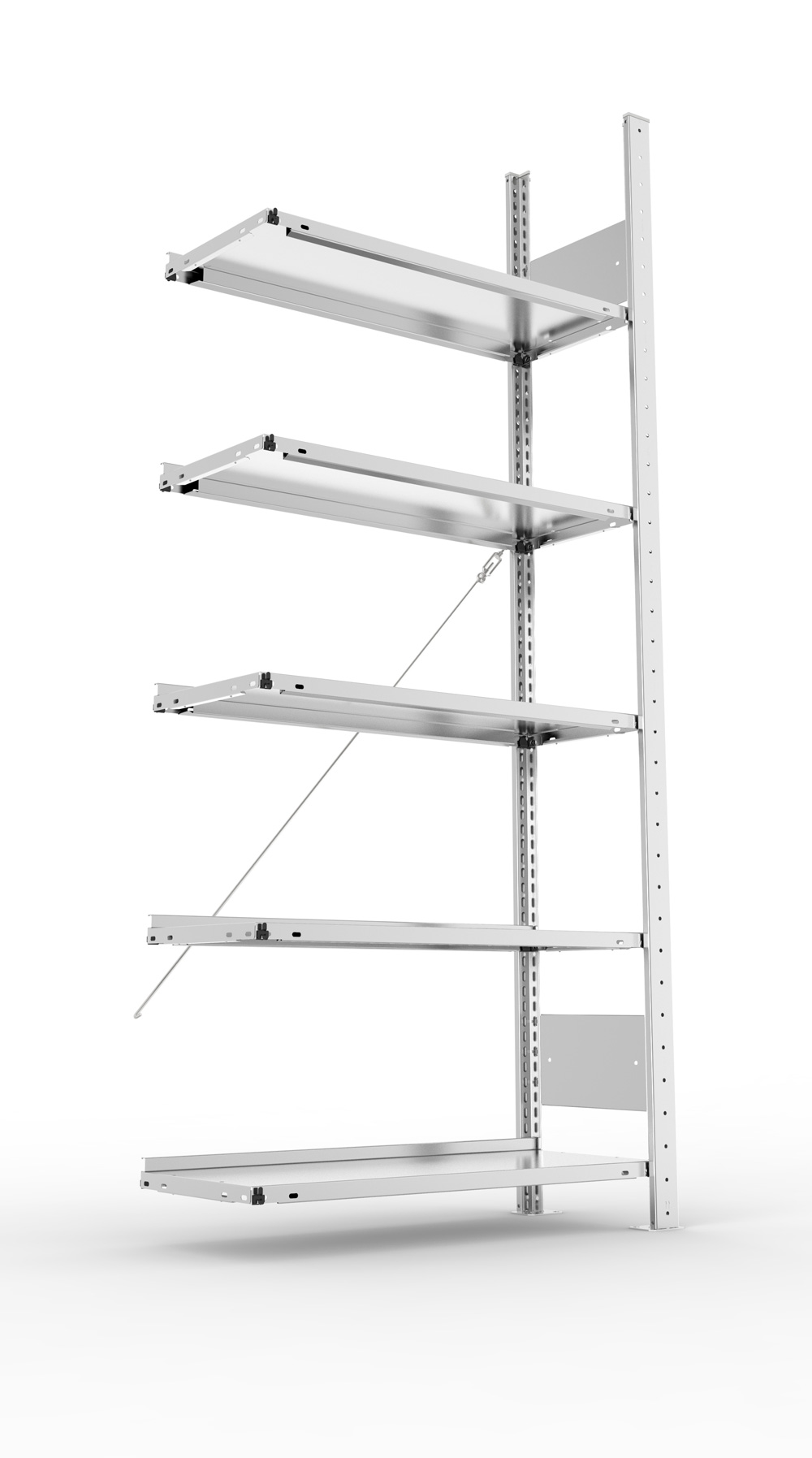 Büroregal, 1850 x 750 x 300 mm (HxBxT), Anbauregal