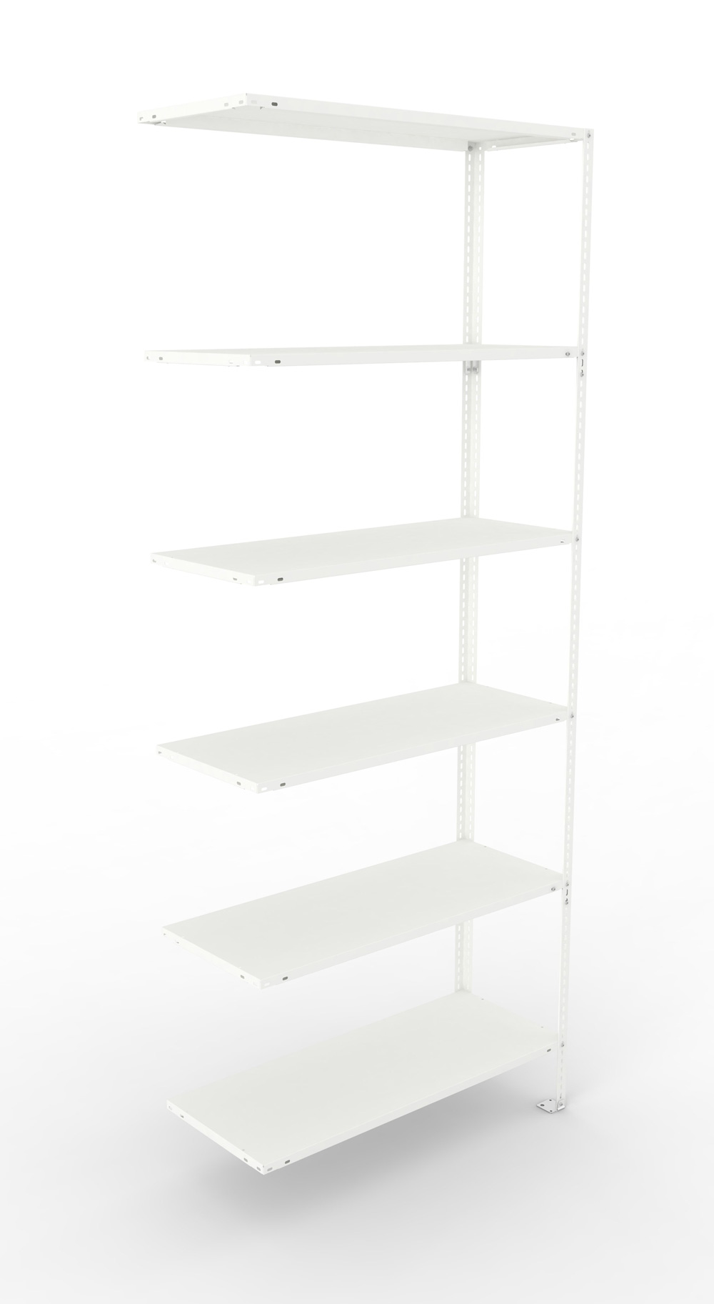 Fachbodenschraubregal, 2500 x 1000 x 400 mm (HxBxT), Anbauregal