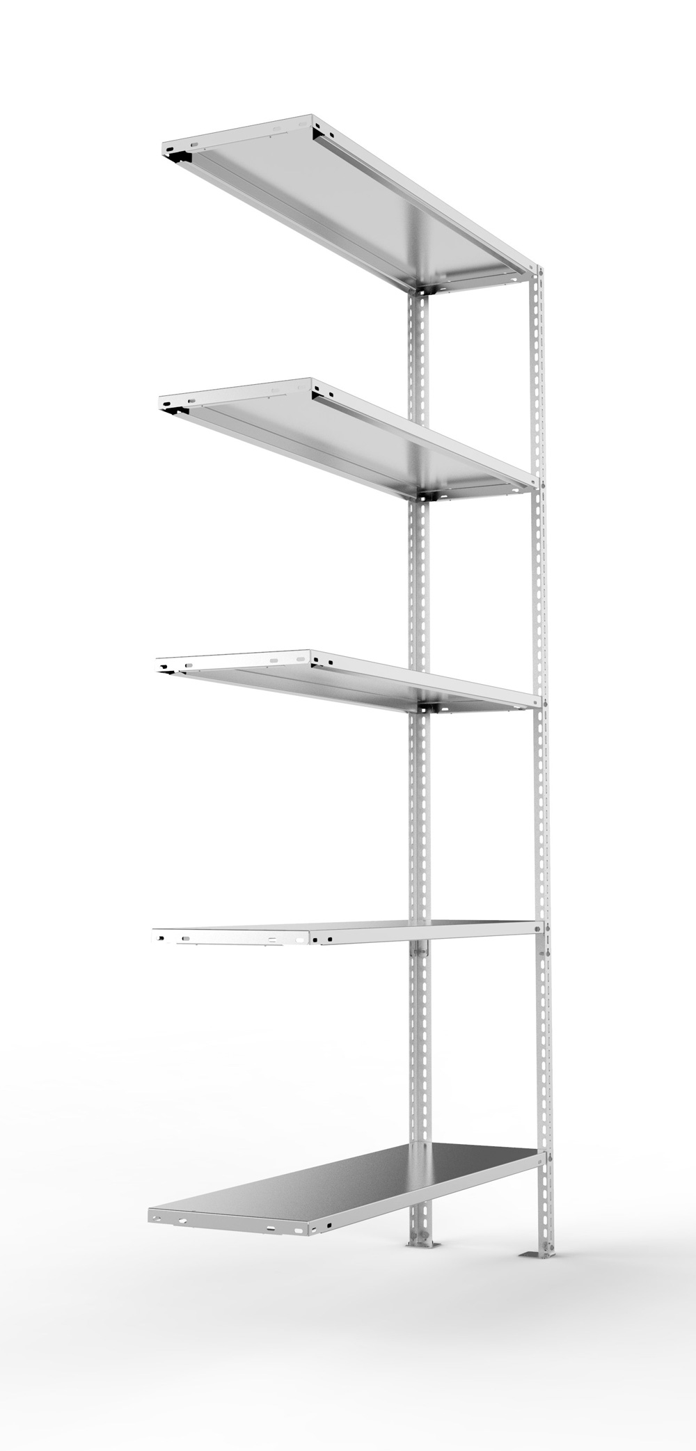 Fachbodenschraubregal, 2000 x 1000 x 300 mm (HxBxT), Anbauregal