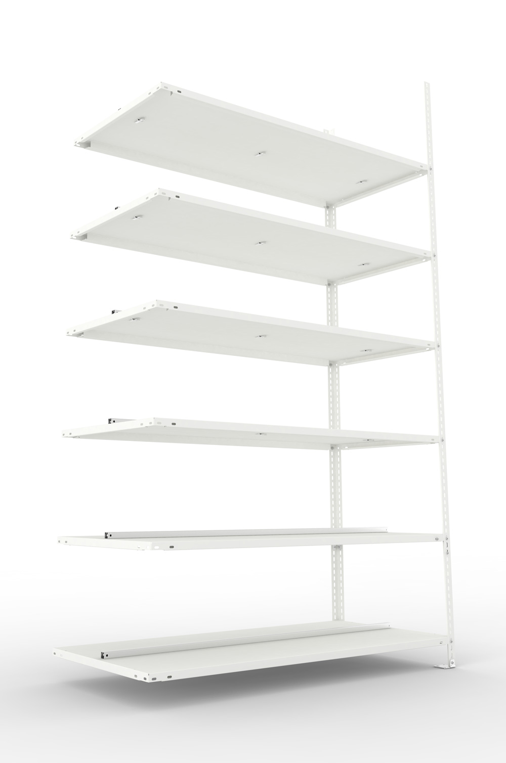 Büroschraubregal 2200 x 1250 x 600 mm (HxBxT), Anbauregal