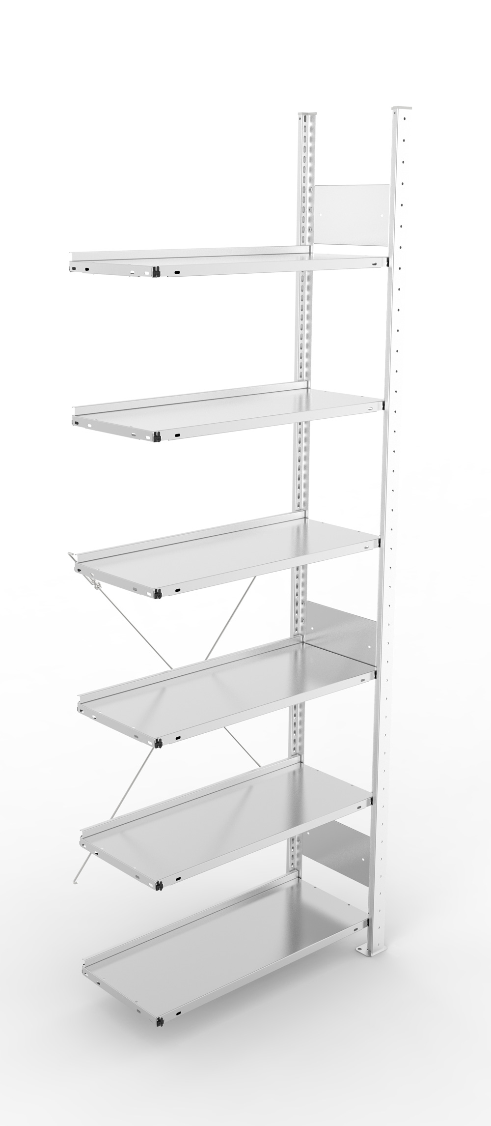 Büroregal, 2200 x 750 x 300 mm (HxBxT), Anbauregal