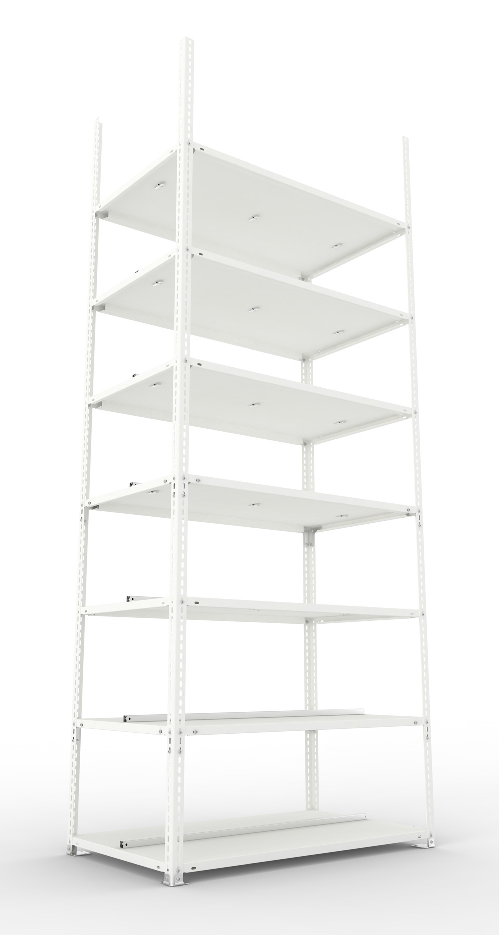 Büroschraubregal 2500 x 1000 x 600 mm (HxBxT), Grundregal