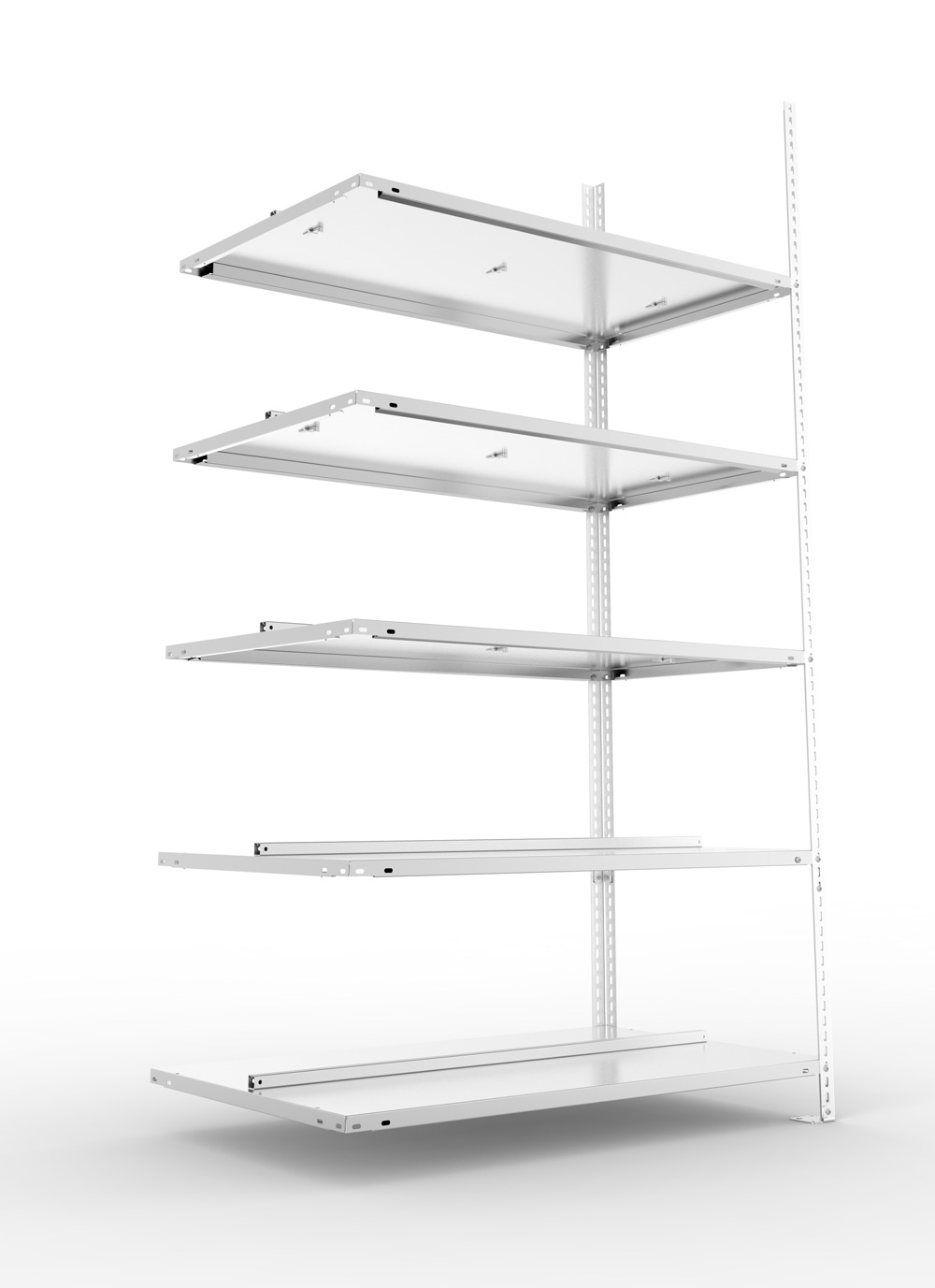 Büroschraubregal, 1850 x 1000 x 600 mm (HxBxT), Anbauregal