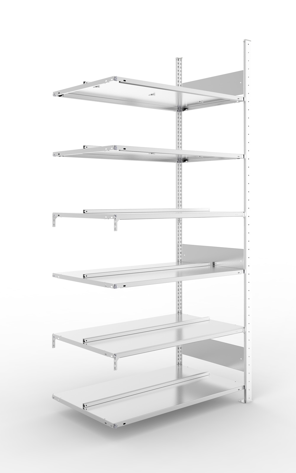 Büroregal, 2200 x 1000 x 600 mm (HxBxT), Anbauregal