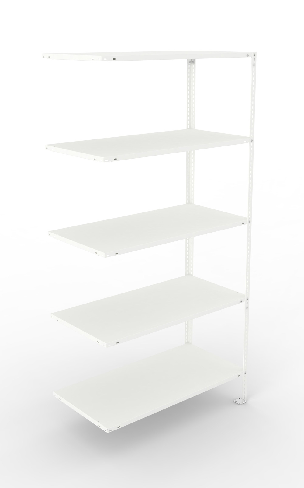Fachbodenschraubregal, 2000 x 1000 x 500 mm (HxBxT), Anbauregal