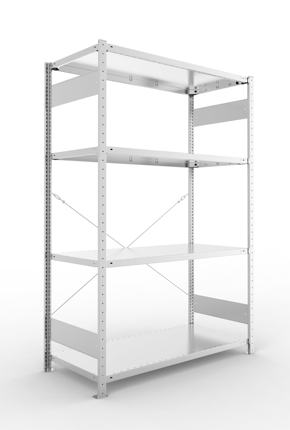 Fachbodenregal, 2000 x 1300 x 600 mm (HxBxT), Grundregal