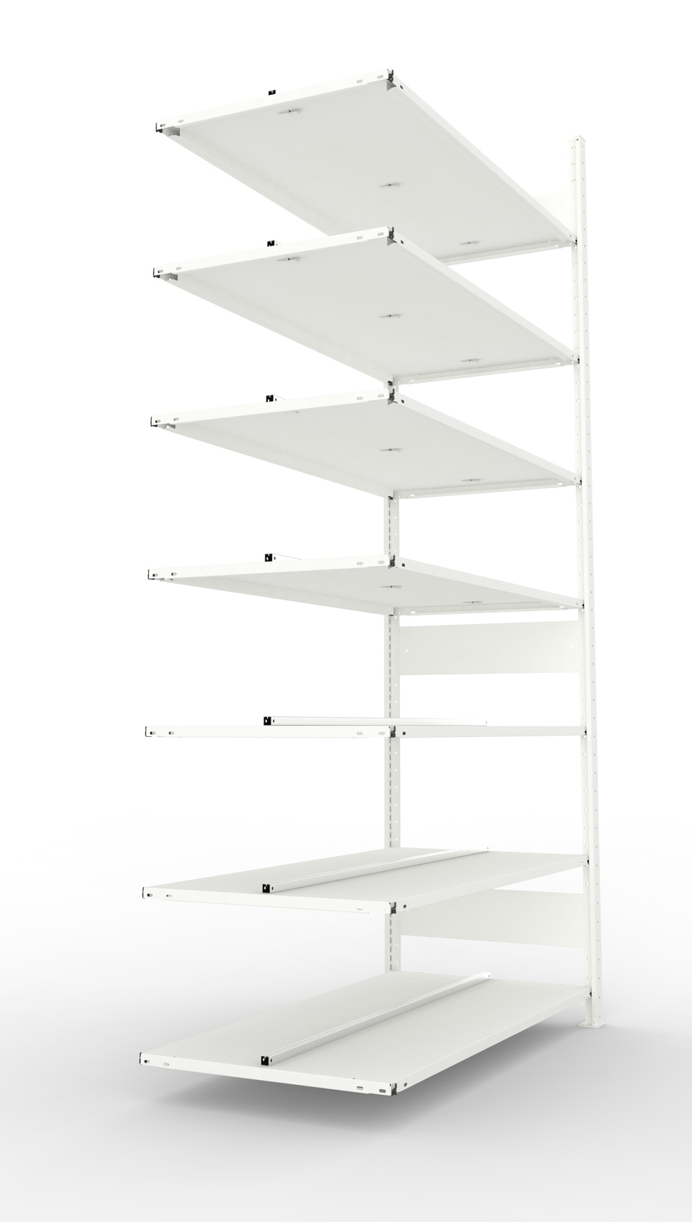 Büroregal, 2500 x 1250 x 600 mm (HxBxT), Anbauregal