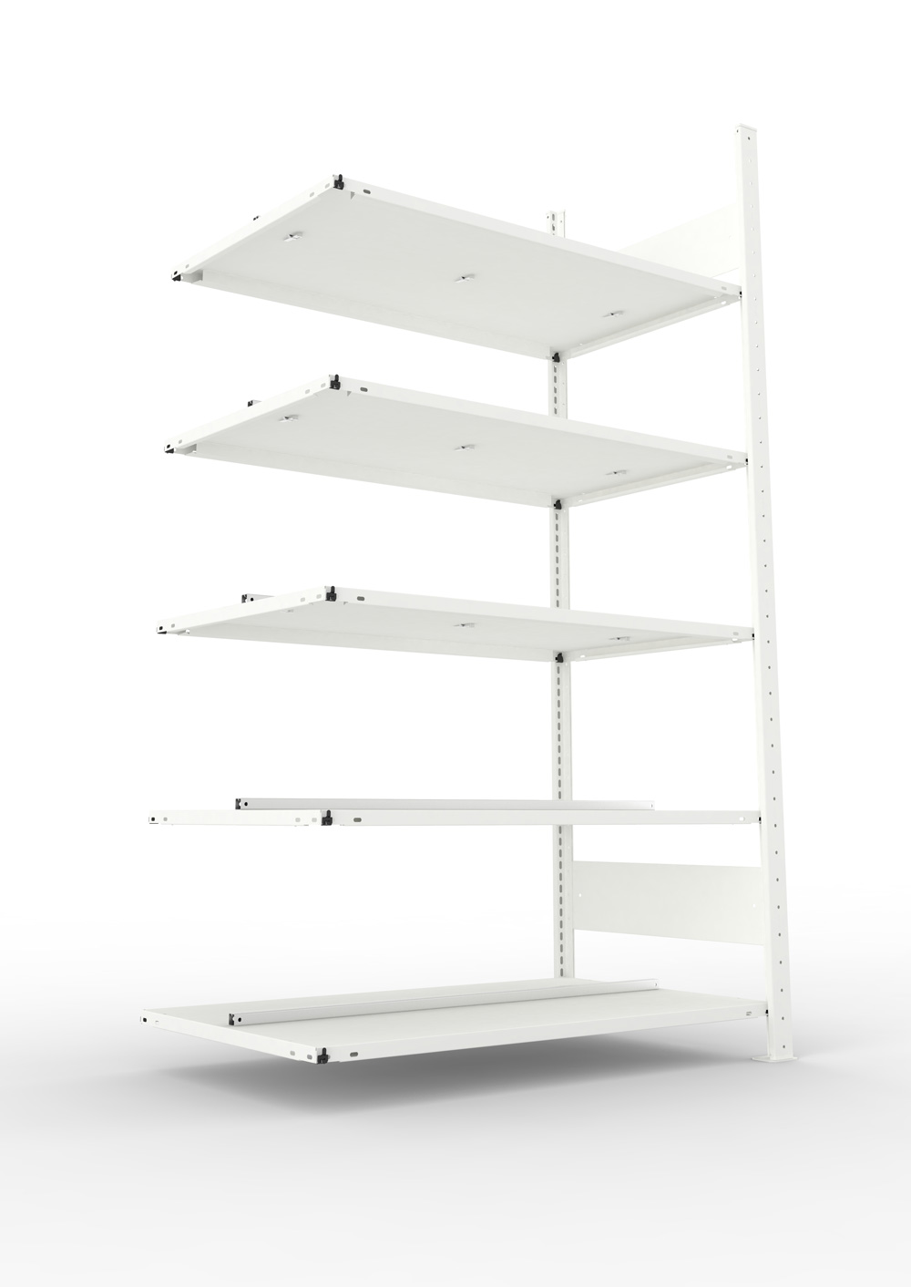 Büroregal, 1850 x 1000 x 600 mm (HxBxT), Anbauregal