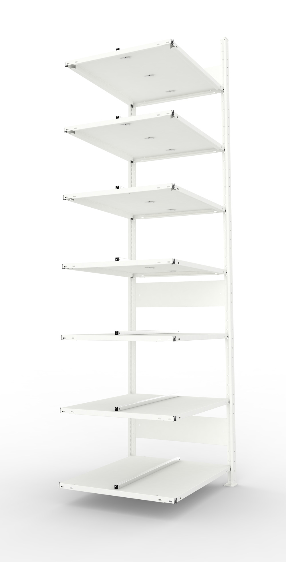 Büroregal, 2500 x 750 x 600 mm (HxBxT), Anbauregal