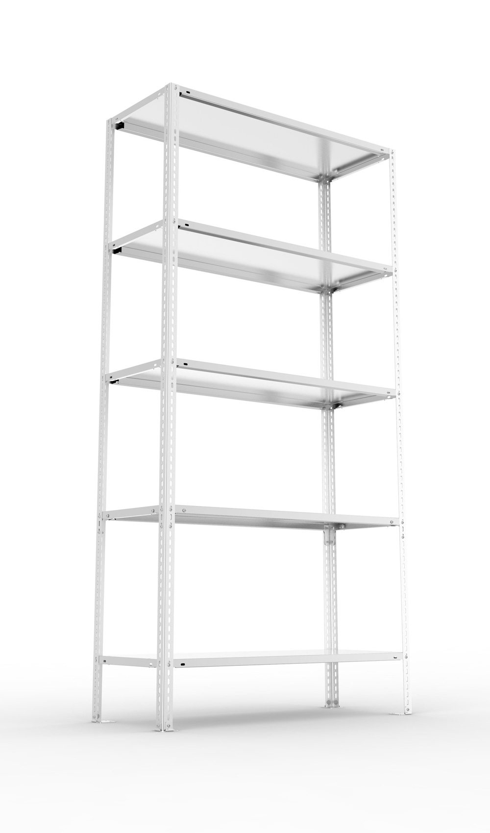 Fachbodenschraubregal, 2000 x 1000 x 400 mm (HxBxT), Grundregal