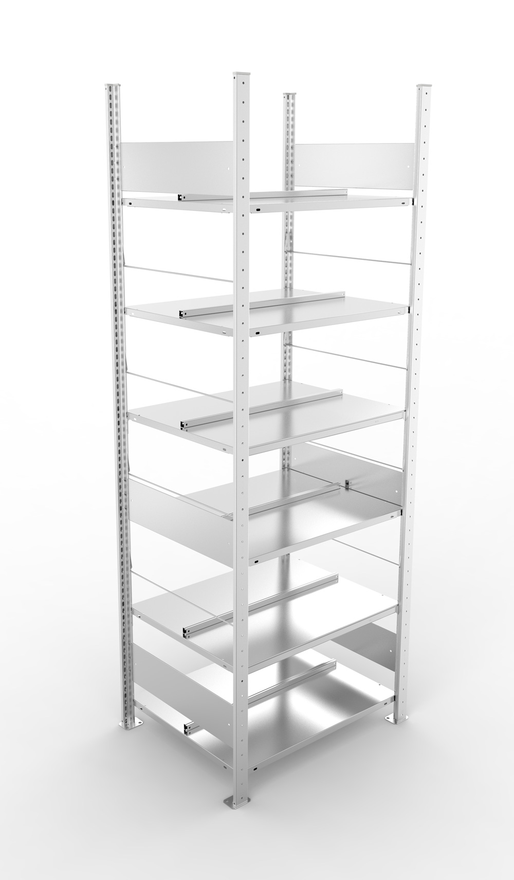 Büroregal, 2200 x 750 x 600 mm (HxBxT), Grundregal