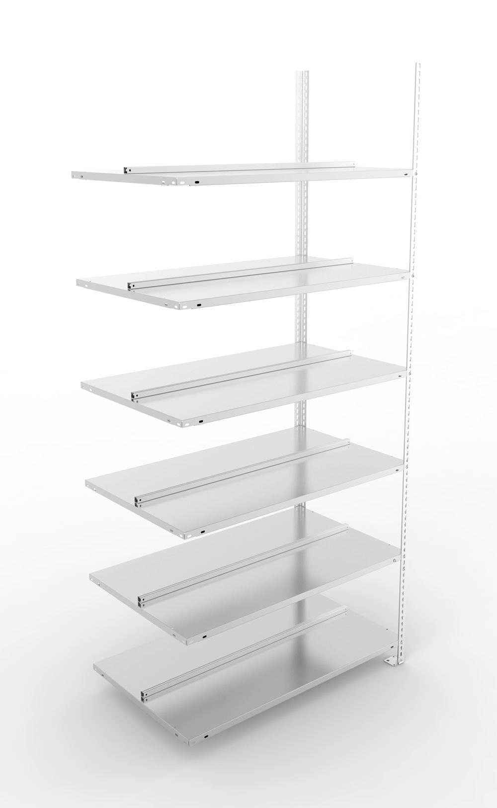 Büroschraubregal, 2200 x 1000 x 600 mm (HxBxT), Anbauregal
