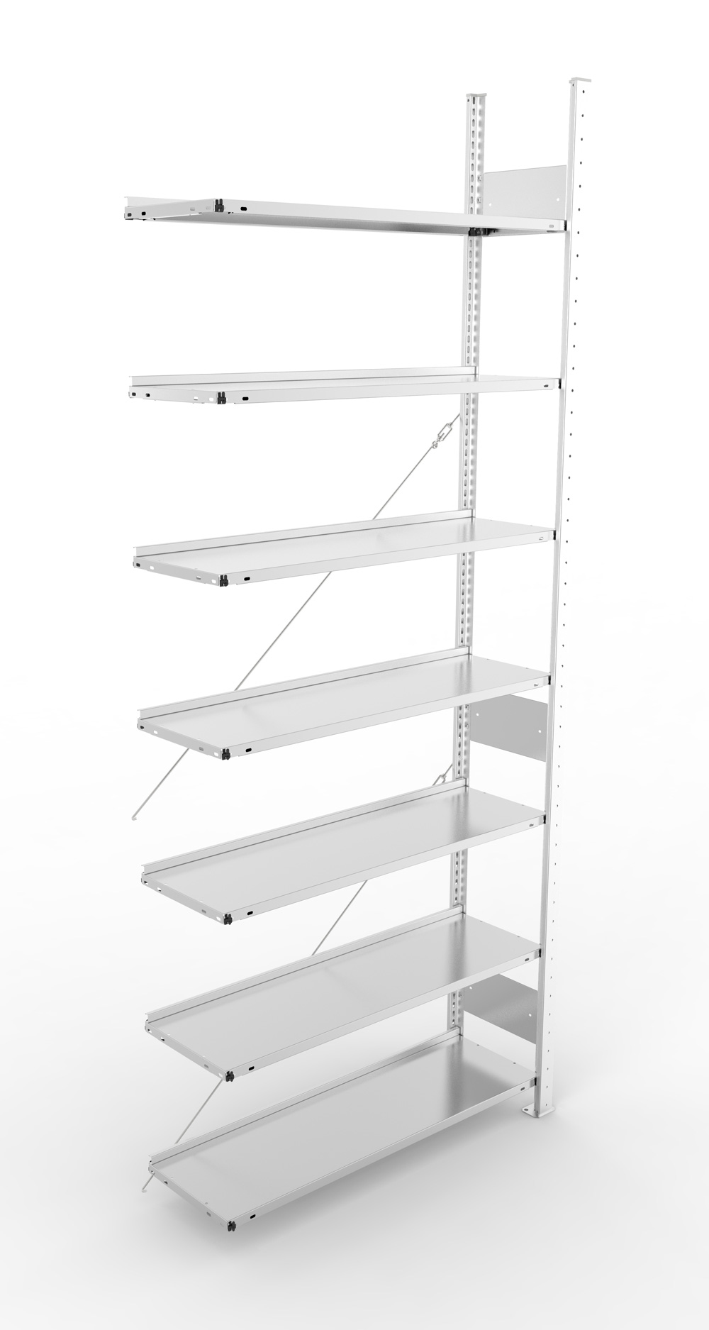 Büroregal, 2500 x 1000 x 300 mm (HxBxT), Anbauregal