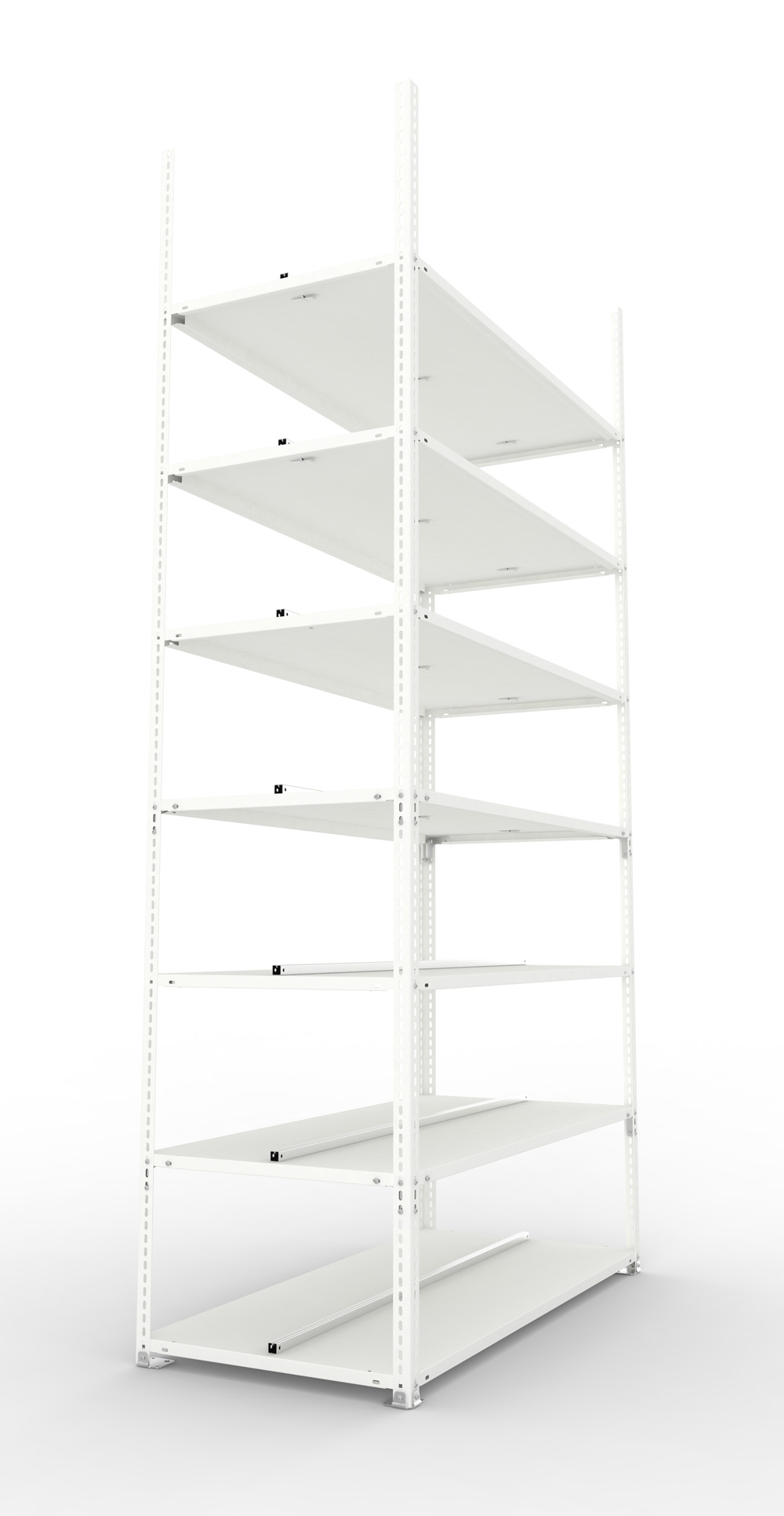 Büroschraubregal 2500 x 1250 x 600 mm (HxBxT), Grundregal