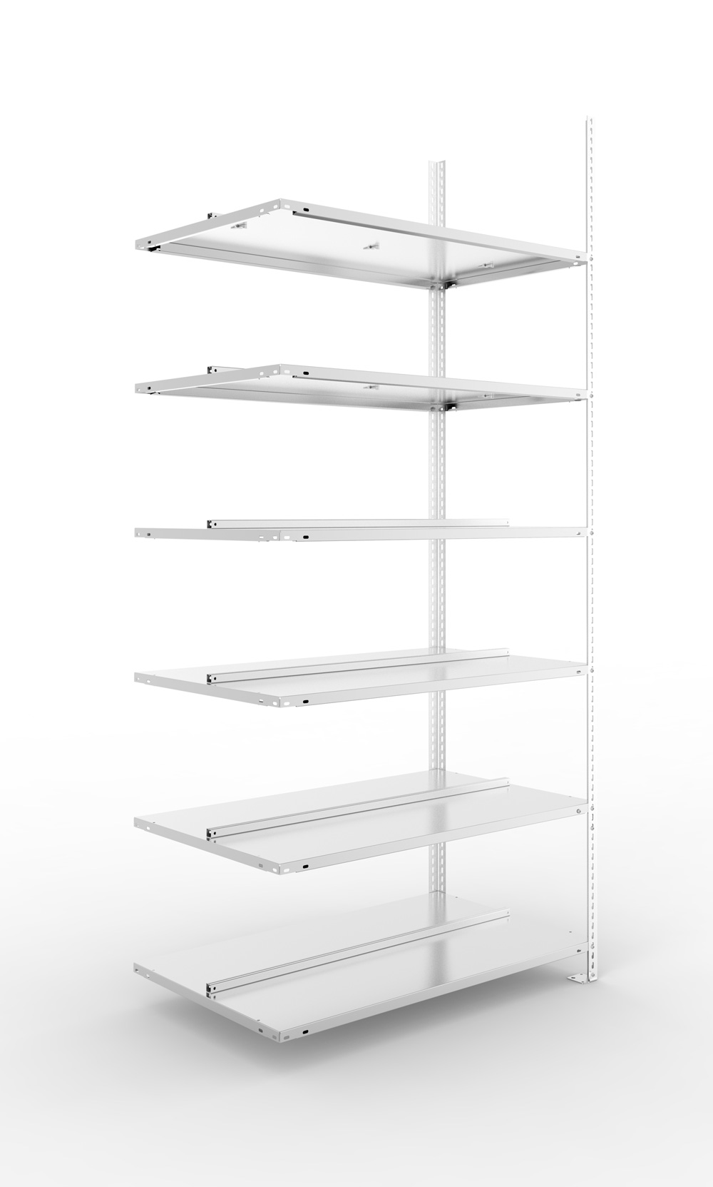 Büroschraubregal, 2200 x 1000 x 600 mm (HxBxT), Anbauregal