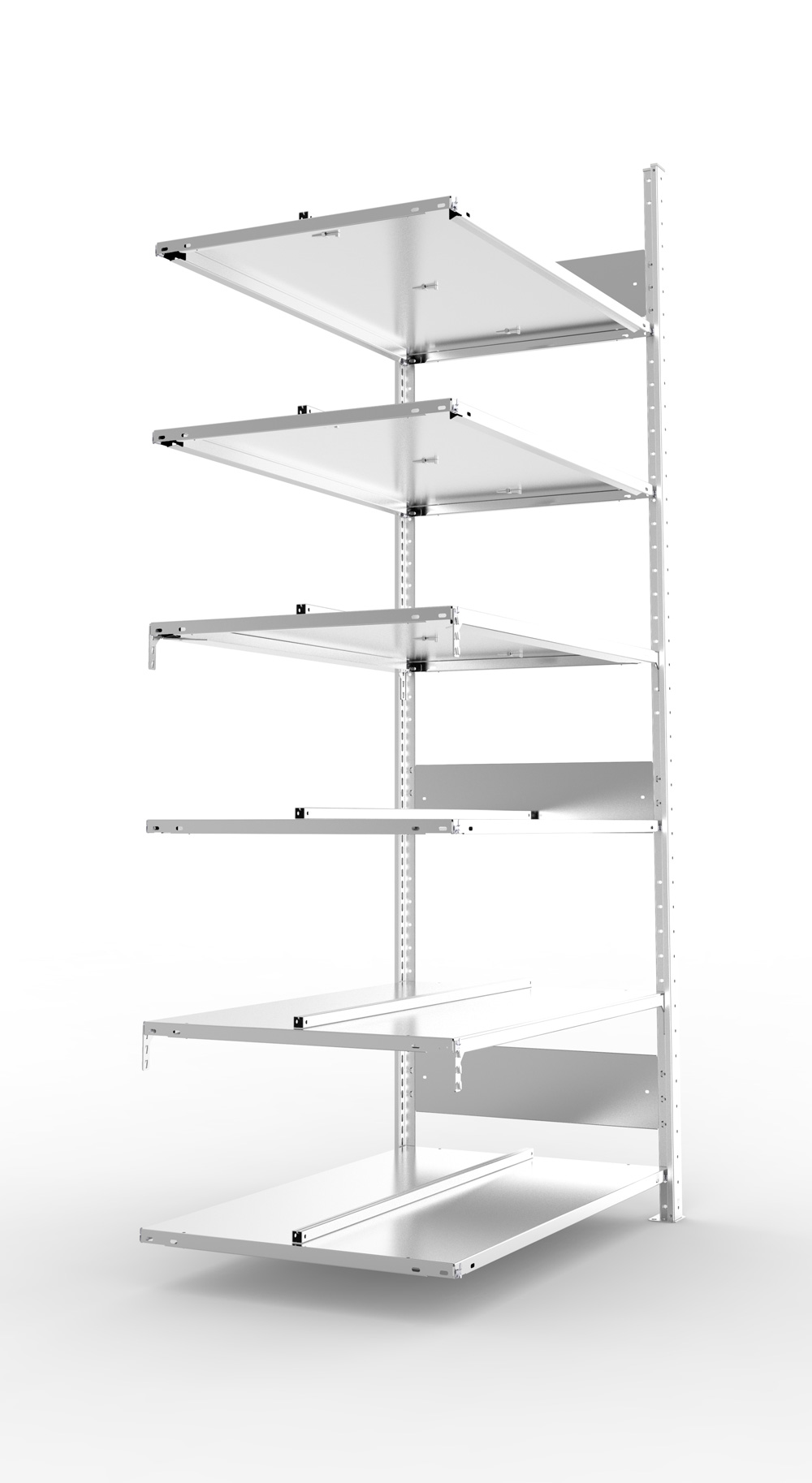 Büroregal, 2200 x 1000 x 600 mm (HxBxT), Anbauregal